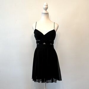 Hailey Logan by Adrianna Papell Black Spaghetti Strap Dress, Size: 5 /6